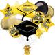 Yellow Congrats Grad Foil Balloon Bouquet, 13pc, Premium - True to Your School